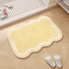 캐시리치 부드러운 욕실 발매트, 옐로우