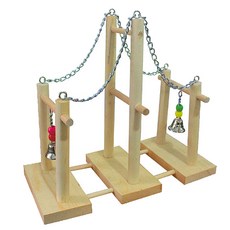 펫츠핸들러 딸랑딸랑 나무 징검다리 앵무새 장난감 00938, 혼합색상, 1개