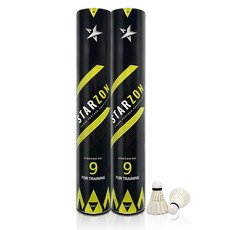 STARZON 9號鴨毛羽毛球練習用, 混色, 12顆, 2罐