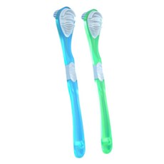 Vifit 矽膠高級舌頭清潔刷藍+綠套組, 1套