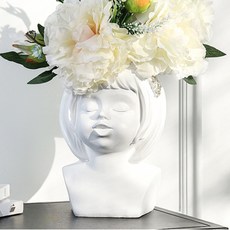 JH Company 復古可愛短髮女孩花瓶, 冰沙