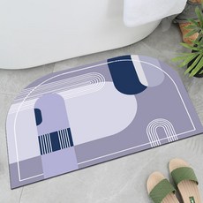 WID HOME 彩色拼貼藝術地墊, 薰衣草紫