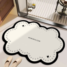 Cashrich 現代雲朵浴室珪藻土地墊 60 x 90 cm, 款式5, 1個
