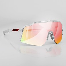 가빈 스타일호른 빅사이즈 스포츠 선글라스 G106 + 도수클립 세트, T923 투명 레드변색렌즈(선글라스), 랜덤발송(실리콘링), 1세트