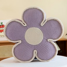 Theflow commerce 舒適立體花朵居家靠墊, 紫色