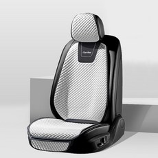 GMG MOTORS Cool Han 網眼汽車夏季涼感通風坐墊套 前座用, 1個, 白銀