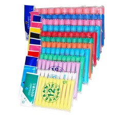 東海化學 12種尺寸陶瓷燙髮髮捲 各10支裝, 1組, 混色