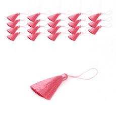 居家生活 基本款流蘇, 粉紅色, 20個