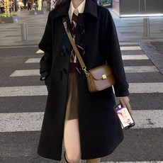 PEONIST 女款牛角扣冬季大衣