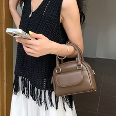 플랜데이 여성용 뽀또 앞포켓 미니 토트백 크로스백