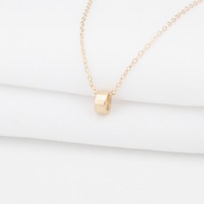 Rookiestone 女款 14k Moti 圓環項鍊 + 購物袋