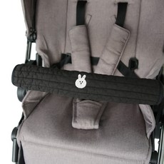 맘스포유 M4U 패브릭 100수 누빔 자수 유모차 안전바 커버, 블랙 토니, 1개