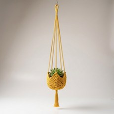 몰투데이 감성 식물 화분 인테리어 거치대 걸이, 노란색 오각형 B, 1개