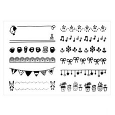 YesMall 復古風手帳裝飾透明矽膠DIY印章 18, 1個