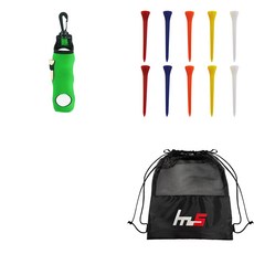 NAYASTYLE 高爾夫球袋 + 塑膠高爾夫長球釘 10入 + 球袋組, GFYP-136-2+167-3PU