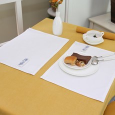 Nasan 棉桌墊 2p, 白色的, 40 x 30 厘米