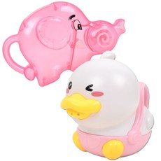 물뿌리개 목욕놀이완구 코끼리 + 오리 세트, 분홍, 1세트