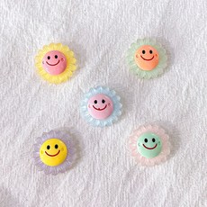 微笑花造型鞋配件 5入