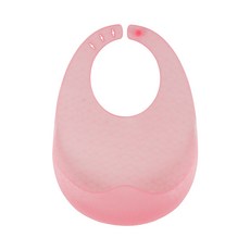 Yecomam 果凍矽膠接飯圍兜, 奶油紅, 1入