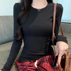 Lalaon 女款修身基本款長袖素色T恤 TSP2955