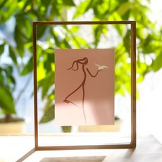 Bless Frame白蠟木原木透明相框, 古典棕