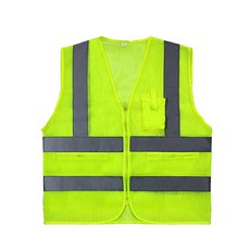 신호수 망사 형광 안전조끼, 혼합색상, 1개