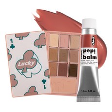 i'm meme 我愛心機電眼撲克盤+我愛奶霜唇頰水彩組, 眼影盤+唇頰彩, 1組