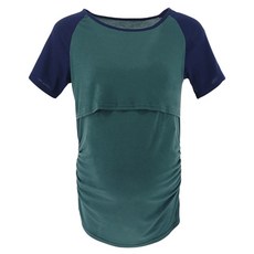 Alrode 雙色條紋哺乳短袖T恤