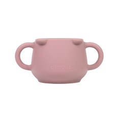 BLUE MAMA 泰迪熊造型矽膠雙耳杯, 粉色, 1入