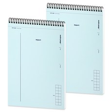 포포팬시 모노페이지 A4 절취 상철 노트, 블루, 2개