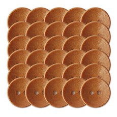 東大門鈕扣王 樺木碟形鈕扣 15mm, 淺棕色, 30個