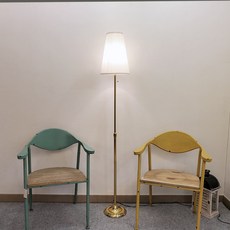 라이팅스페이스 토르 장스탠드, 골드 + 주름화이트