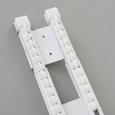 BYJIMI 天線式長度可調雙簾軌, 白色的