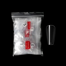 BARNA 短款梯形延甲片 3號 500入, 1袋, 透明色