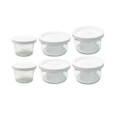 WECK 玻璃醬汁容器 80ml No.080 2p + PE 蓋 2p + 165ml No.976 2p + PE 蓋 2p + 200ml No.751 2p + PE 蓋 2p 套組, 1套