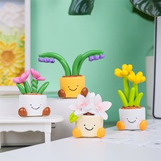 Paradiso 微笑花朵迷你擺件桌面小物組, 混合色