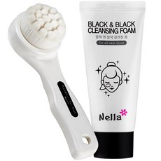 Nella 毛孔清潔泡沫洗面乳 50g+洗臉刷, 1套