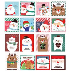 迷你聖誕卡片 16種組, 混色, 8套
