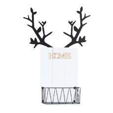 樹枝造型裝飾壁掛式收納架 YT_RA1144, 白色, 1個