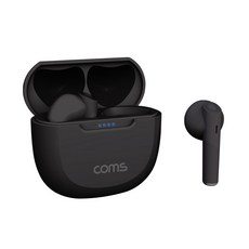 컴스 베이스강화 무압박 블루투스 5.3 무선 이어폰 YN453 블랙 5시간 방수가능