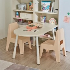 한샘 아동용 높이조절형 책상의자세트 1000 책상 + 의자 2p 세트 방문설치, 크림화이트