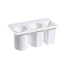 奶油風桌面多功能收納架, 1個, 白色