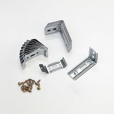 The One Home Deco 捲簾安裝配件 L型支架 6.8 x 3.7 x 2.7 cm + 卡扣 5.6 x 2 cm + 木用螺絲 19mm 套組, 10套, 金屬