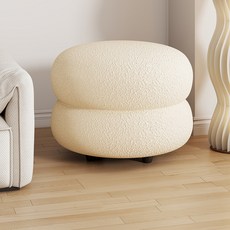 순잠 감성 디자인 패브릭 다용도 의자 2단 미니 스툴, 아이보리, 1개