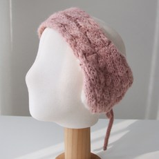 바비수 네라 꽈배기 니트 스트랩 귀도리