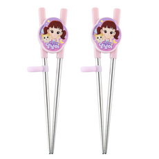 helloMothers Dalimi孩童不鏽鋼學習筷 第2階段 2雙, 粉色, 單品