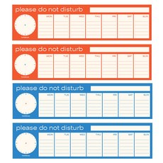 PAPERIAN Doonat Disturb 每週便簽本 2ea x 2p 套組 E, 1套, 朱紅色，藍色