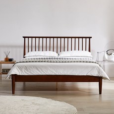 동서가구 로맨틱 스칸딕 원목 침대 프레임 단품 방문설치, 월넛