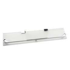 Cocos 強化玻璃一字層架, 1組, 白色 鍍鉻