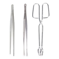 ZEUS Kitchenware 直型夾 240mm + 圓頭型夾 240mm + 剪刀型夾 250mm, 單一顏色, 1套